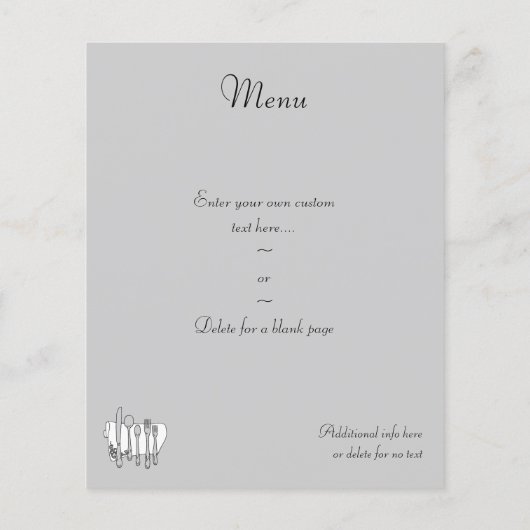 Silverware Custom Menu Flyer-Sjabloon (Achterkant)