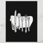 Silverware Custom Restaurant Menu Flyer-Sjabloon (Voorkant)