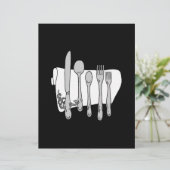 Silverware Custom Restaurant Menu Flyer-Sjabloon (Staand voorkant)