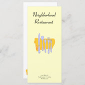 Silverware en Napkin Custom Menu Flyer-Sjabloon (Voorkant / Achterkant)