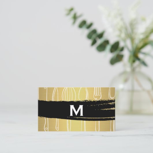 Silverware Gold geborsteld Visitekaartje (Staand voorkant)