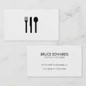 Silverware/Linen Pattern Visitekaartje (Voorkant / Achterkant)