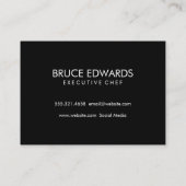 Silverware/Linen Pattern Visitekaartje (Achterkant)