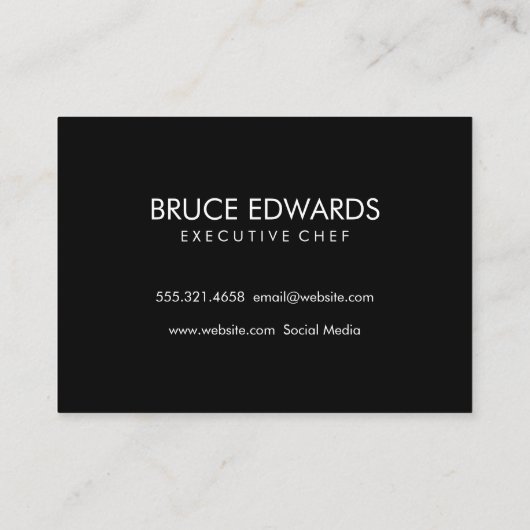 Silverware/Linen Pattern Visitekaartje (Achterkant)