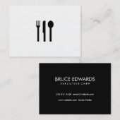Silverware/Linen Pattern Visitekaartje (Voorkant / Achterkant)