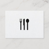 Silverware/Linen Pattern Visitekaartje (Voorkant)