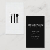 Silverware/Linen Pattern Visitekaartje (Voorkant / Achterkant)