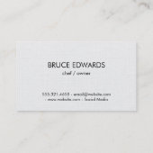 Silverware/Linen Pattern Visitekaartje (Achterkant)