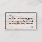 Silverware Logo | Raad van bestuur van Wooden Visitekaartje (Achterkant)