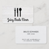 Silverware Modern Texture Visitekaartje (Voorkant / Achterkant)