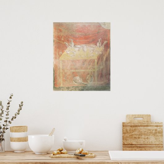 Silverware op een tafel poster (Keuken)