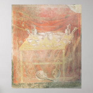 Silverware op een tafel poster