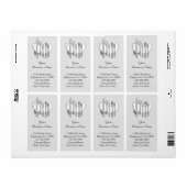 Silverware Restaurant Adverteren Aangepaste Sjablo Etiket (Full Sheet)
