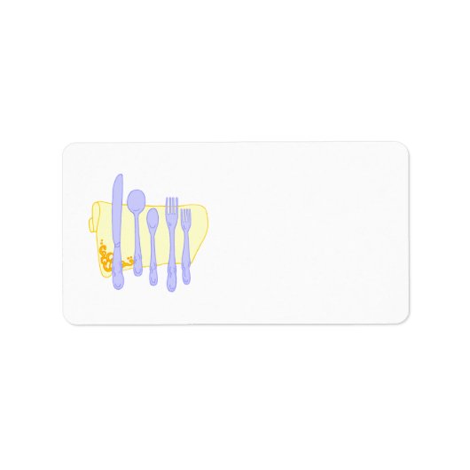 Silverware Restaurant Design Label Sjabloon (Voorkant)
