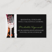 Silverware splash chef catering-visitekaartjes visitekaartje (Achterkant)