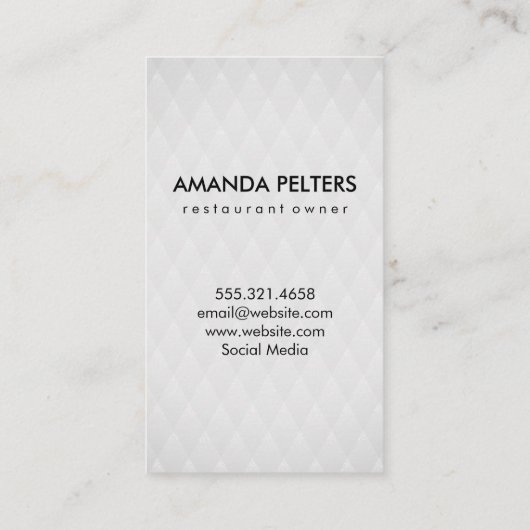 Silverware Visitekaartje (Achterkant)