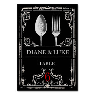   Silverware Wedding Menu+Tafel Kaart