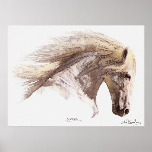 SILVERWIND (water-kleur) Art Poster (Voorkant)