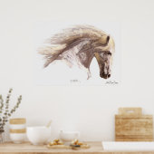 SILVERWIND (water-kleur) Art Poster (Keuken)