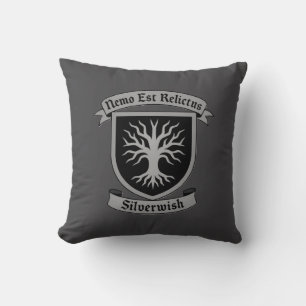 SilverWish Guild Crest en motto: Originele kleuren Kussen