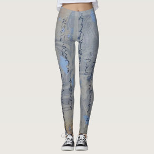 Silvery Art-kalligrafie Leggings