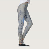Silvery Art-kalligrafie Leggings (Rechts)