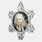 Silvery baby Fairy Tin Sneeuwvlok Ornament (Rechts)