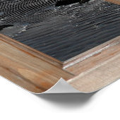 Silvery Beach Uitzicht van een Venster Poster (Hoek)