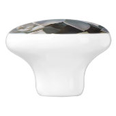 Silvery Blue Succulent Botanical Photographic Keramische Knop (Zijkant)