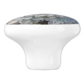 Silvery Blue Succulents Botanische Fotografische Keramische Knop (Zijkant)