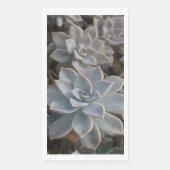 Silvery Blue Succulents Paper Guest Towels Servet (Voorkant)