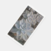 Silvery Blue Succulents Paper Guest Towels Servet (Hoek)