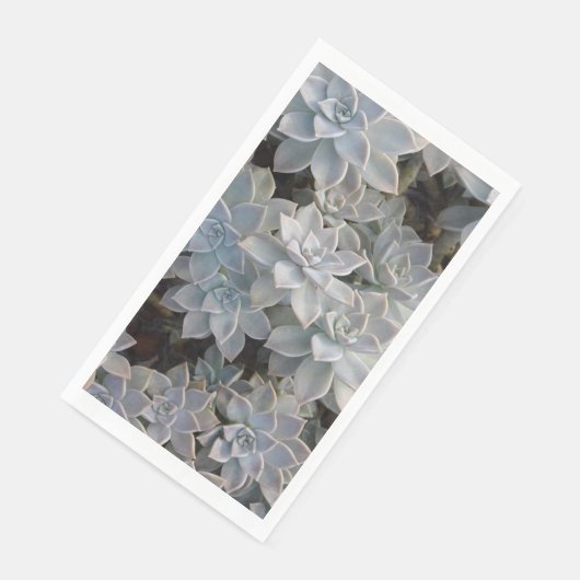 Silvery Blue Succulents Servet (Hoek)