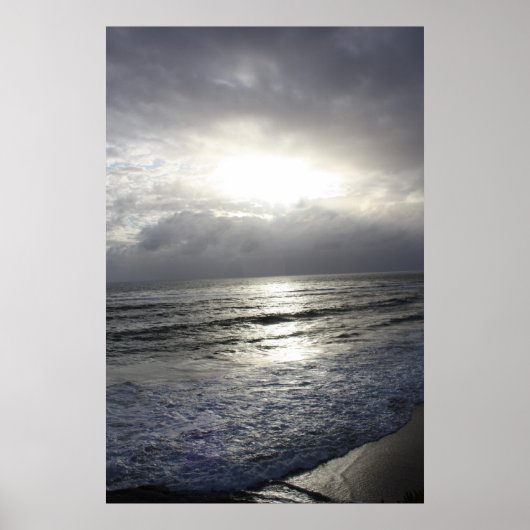 Silvery Blue Sunset Poster (Voorkant)