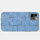 Silvery blue textuur met mozaïekeffect en reliëf Case-Mate iPhone case (Achterkant (horizontaal))