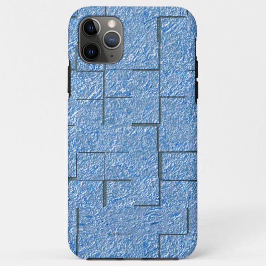Silvery blue textuur met mozaïekeffect en reliëf Case-Mate iPhone case (Achterkant)