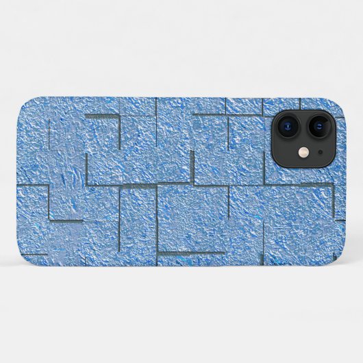 Silvery blue textuur met mozaïekeffect en reliëf Case-Mate iPhone case (Achterkant (horizontaal))