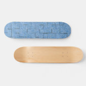 Silvery blue textuur met mozaïekeffect en reliëf persoonlijk skateboard (Horizontaal)