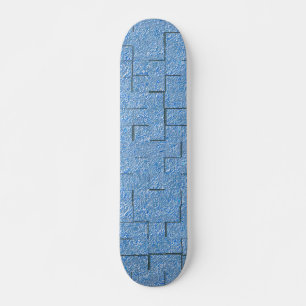 Silvery blue textuur met mozaïekeffect en reliëf persoonlijk skateboard