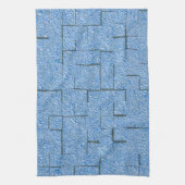 Silvery blue textuur met mozaïekeffect en reliëf theedoek (Verticaal)