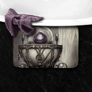 Silvery  Cauldron met Paarse Crystal Ball Badmat