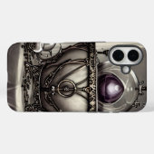 Silvery  Cauldron met Paarse Crystal Ball Case-Mate iPhone Case (Achterkant (horizontaal))