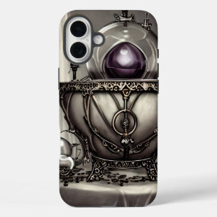 Silvery Cauldron met Paarse Crystal Ball iPhone 16 Plus Hoesje