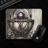 Silvery  Cauldron met Paarse Crystal Ball Muismat