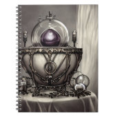 Silvery  Cauldron met Paarse Crystal Ball Notitieboek (Voorkant)