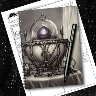 Silvery Cauldron met Paarse Crystal Ball Notitieboek