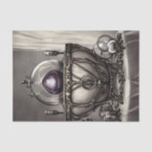 Silvery Cauldron met Paarse Crystal Ball Tissuepapier (Voorkant)