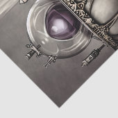 Silvery Cauldron met Paarse Crystal Ball Tissuepapier (Detail)