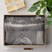 Silvery Cauldron met Paarse Crystal Ball Tissuepapier (Geschenk)