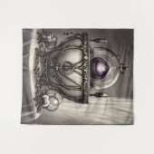 Silvery  Cauldron met Paarse Crystal Ball Wandkleed (Voorkant (horizontaal))